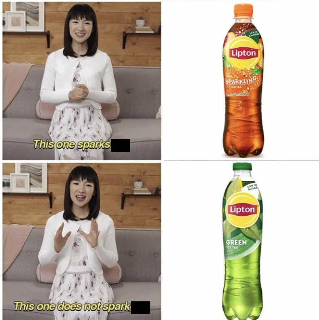 5 star review meme - This one sparks This one does not spark Lipton Sparki Lipton Green